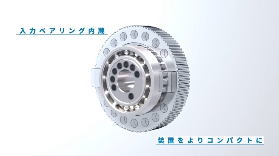 入力ベアリング内蔵／装置をよりコンパクトに